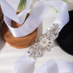 Crystal & Pearl Bridal Belt Wedding Accessory