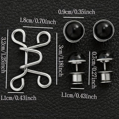 2 Pairs Jean Buttons for Tightening Loose Jeans Pants
