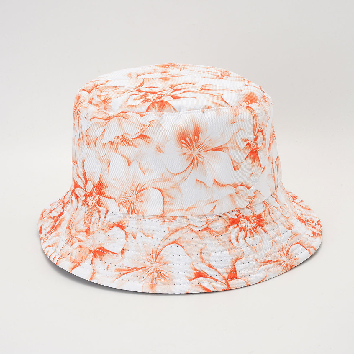 Vintage Print Reversible Bucket Hat Summer Beach Travel Fisherman Cap