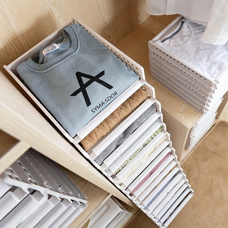 Desktop Storage Clothes Pants Lazy Stacking Board Wardrobe Finishing