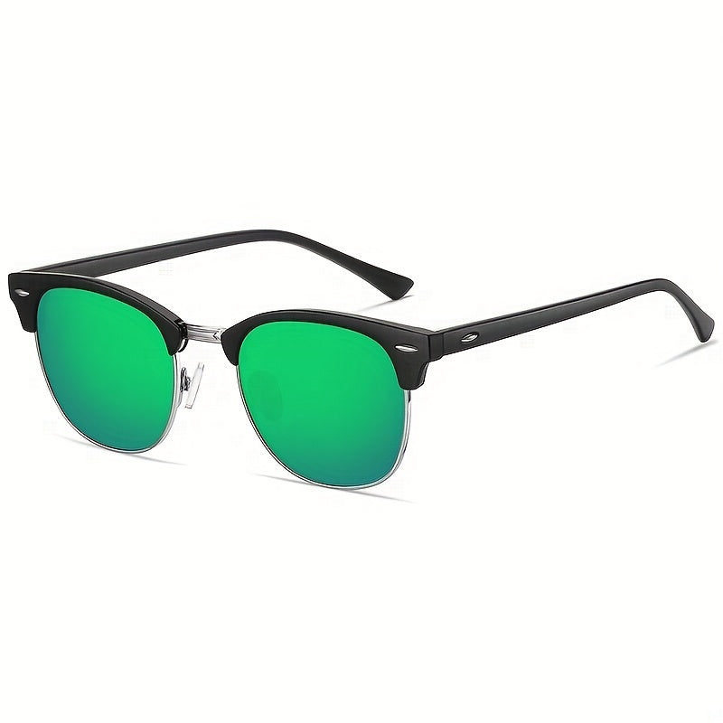Men's Semi Rimless Polarized Sunglasses UV Protection