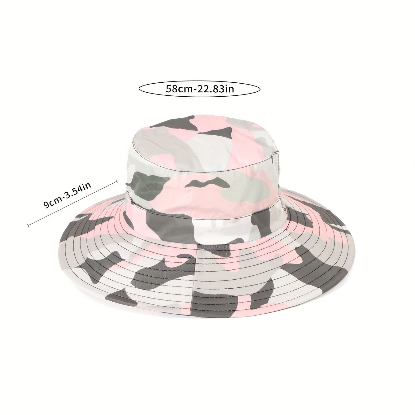 Pink Waterproof Bucket Hat Wide Brim Fishing Hiking Sun Hat
