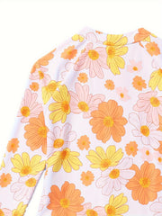 Girls Dreamy Flower 1pc Swimwear - Beach Vacation
