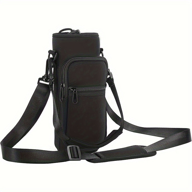 Portable Water Bottle Bag with Shoulder Strap for Outdoor Activities