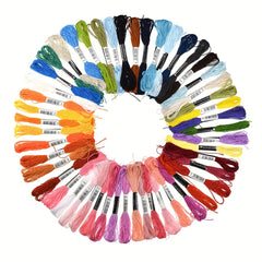 Embroidery Kit 100 Colors Threads 5 Pcs Hoops & Tools Set