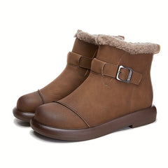 Women's Non Slip Thickened Medium Tube Snow Boots - Comfortable & Warm