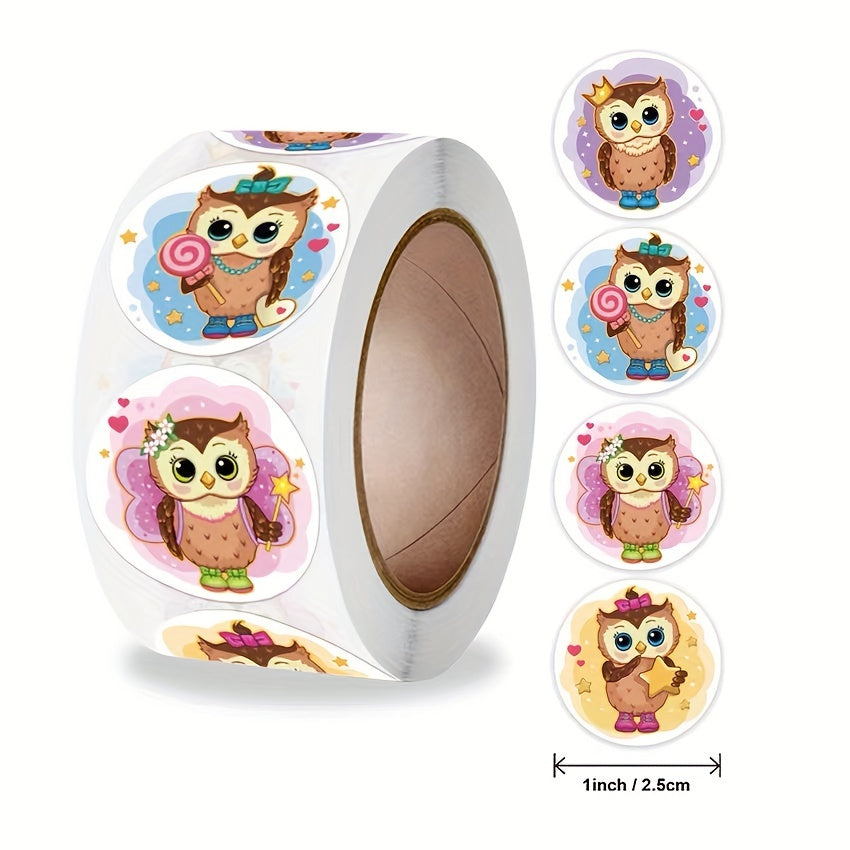 500pcs Cartoon Owl Sealing Stickers for Gift Packaging