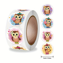 500pcs Cartoon Owl Sealing Stickers for Gift Packaging