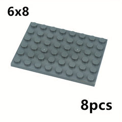 8pcs Building Blocks Thin Figures Bricks 6x8 Dots Educational