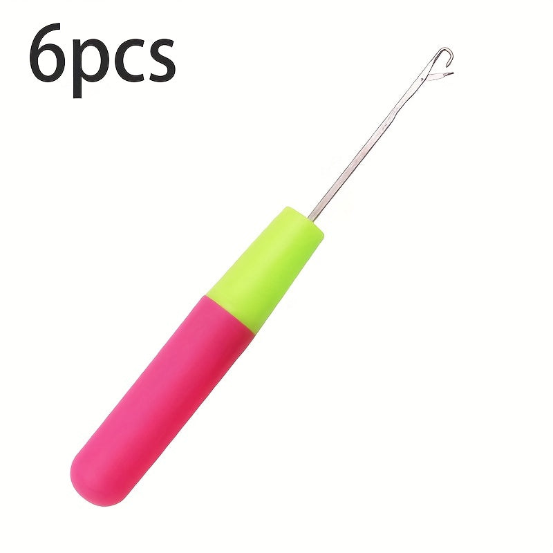 6pcs Latch Hook Tool Set for Hair Extensions & Carpets