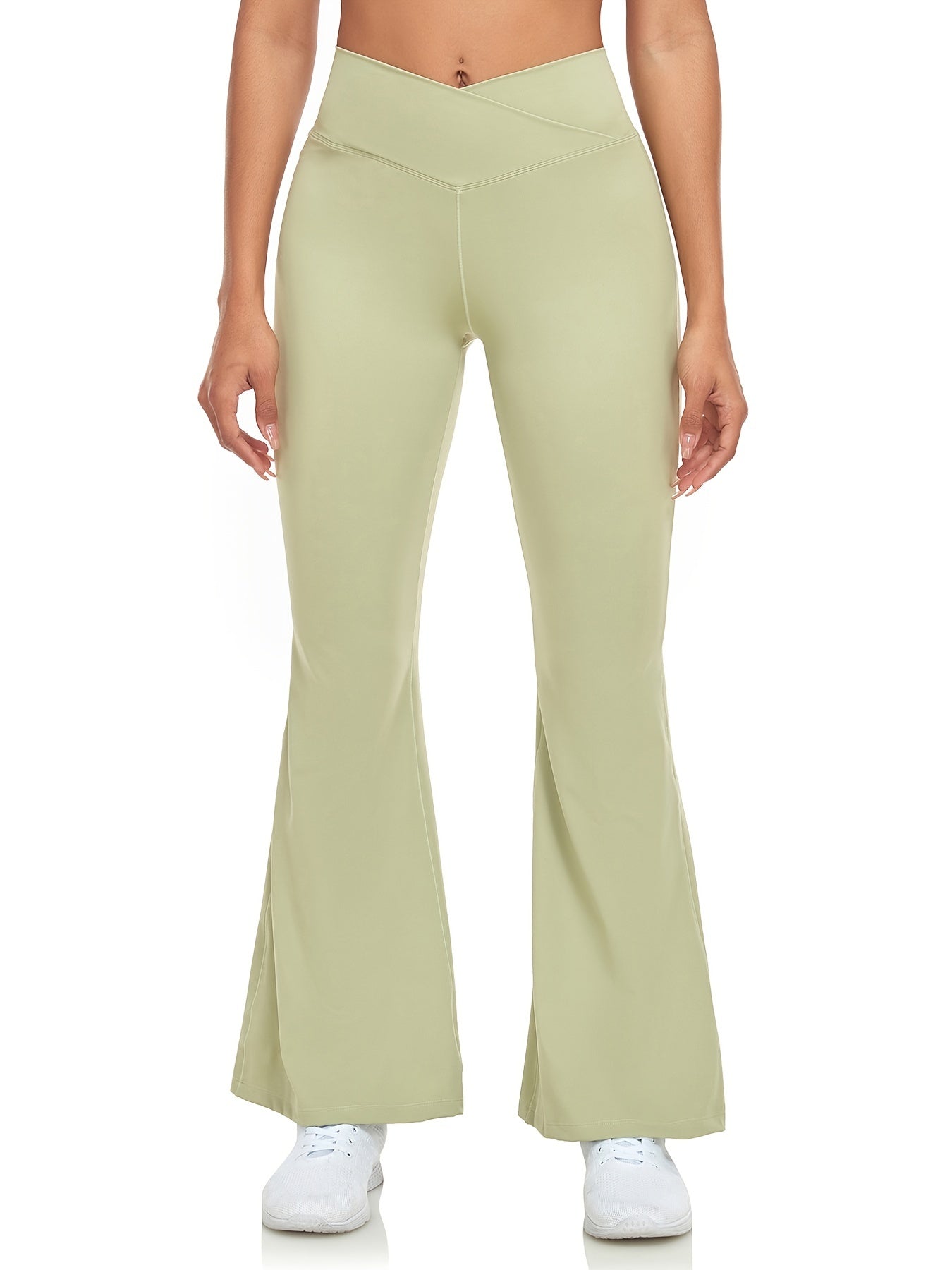Women's Stretchy Flare Leg Yoga Pants Soft Casual Sports Pants