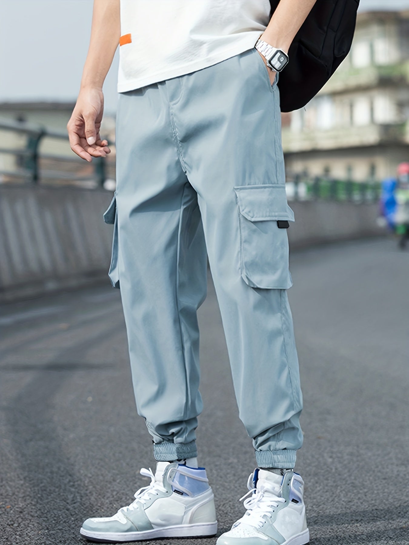 Tech Wear Pocket Joggers Men s Casual Stretch Cargo Pants