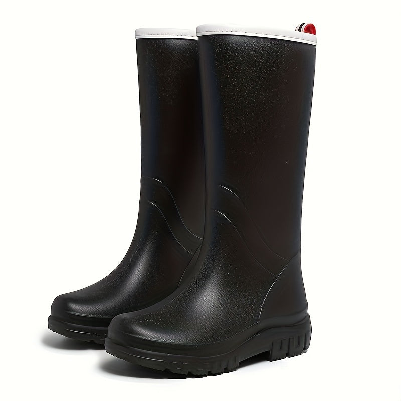 Women's High Tube Rain Boots Waterproof Anti Slip Work Shoes