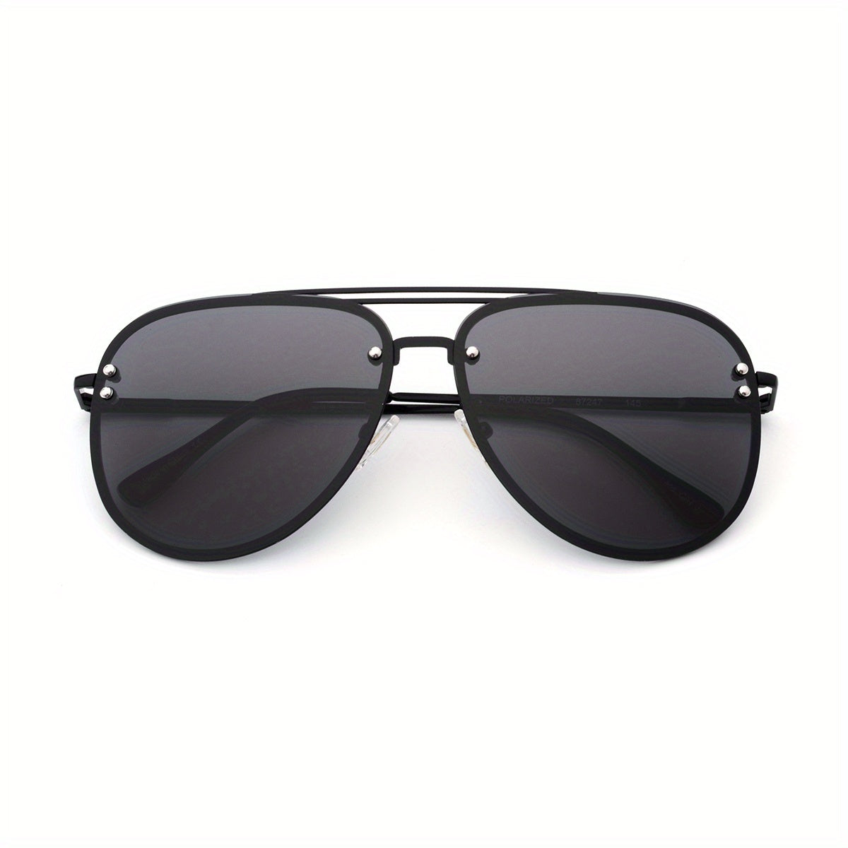 OUWEN Large Rimless Aviator Sunglasses For Men Women