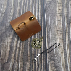 Adorable Cowhide Travel Sketchbook with Clasp Loop and Pendant