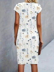 Floral Print Short Sleeve Casual Dress