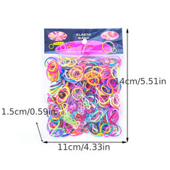 600pcs Coloured Elastic Bands Rubber Bands for Children Hair