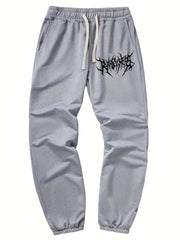 Graphic Pattern Joggers Men's Casual Loose Fit Drawstring Pants