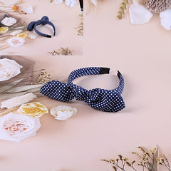 1pc Solid Bow Hair Band Dots Print Hair Pin Girls Hair Accessories
