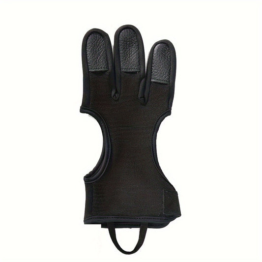 1pc Archery Gloves Non-slip Breathable Three Finger Gloves