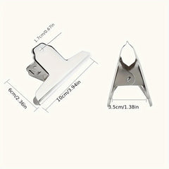 5pcs Large Paper Clip Silvery Metal File Binder Clip for Home Office School