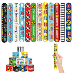12pcs Train Themed Party Favors PVC Stickers Colorful Railroad Designs