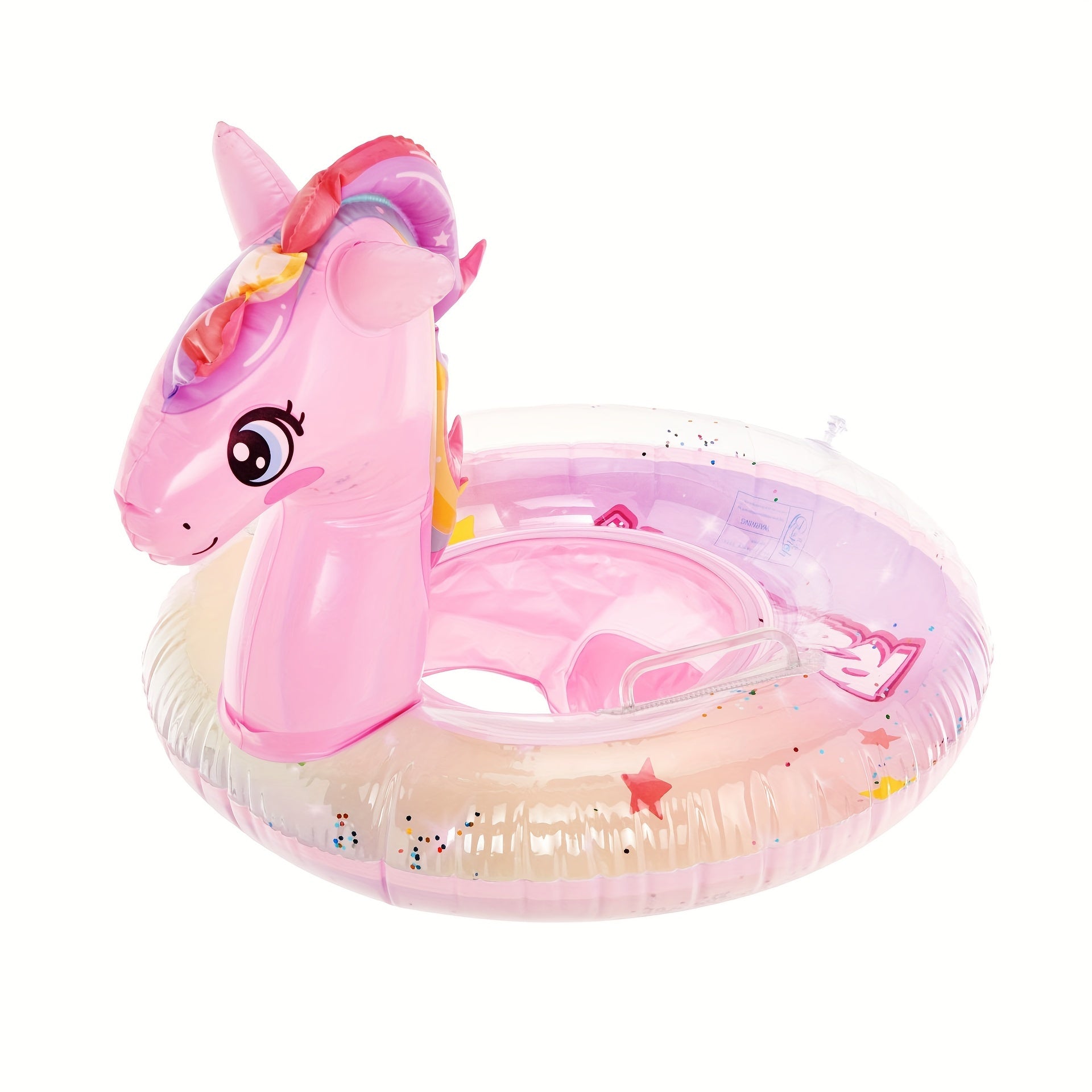 Pony Shaped Swimming Ring with Handle PVC Material Floating Seat