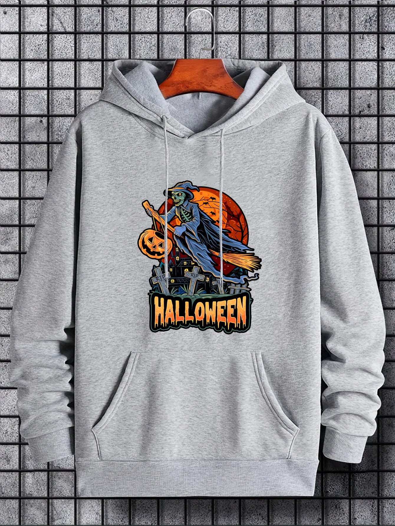 Men's Halloween Graphic Hoodie Casual Hooded Sweatshirt