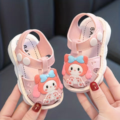 JIAGEYA Baby Girls Cartoon Sandals Outdoor Summer Crib Shoes