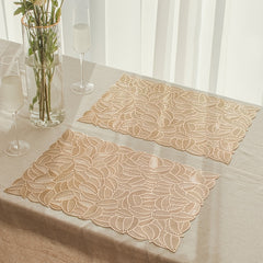 Heat Insulated Leaf Placemat for Home Restaurant Hotel