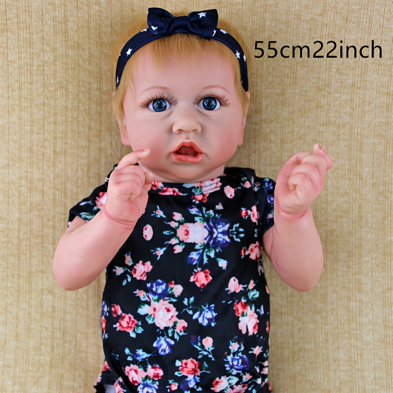 22 inch Washable Reborn Doll with Implanted Hair