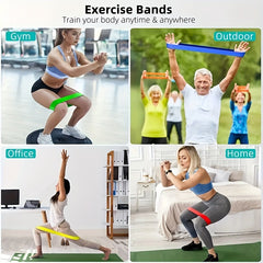 5pcs Yoga Elastic Resistance Band TPE Fitness Stretching Rope Hip Lifting