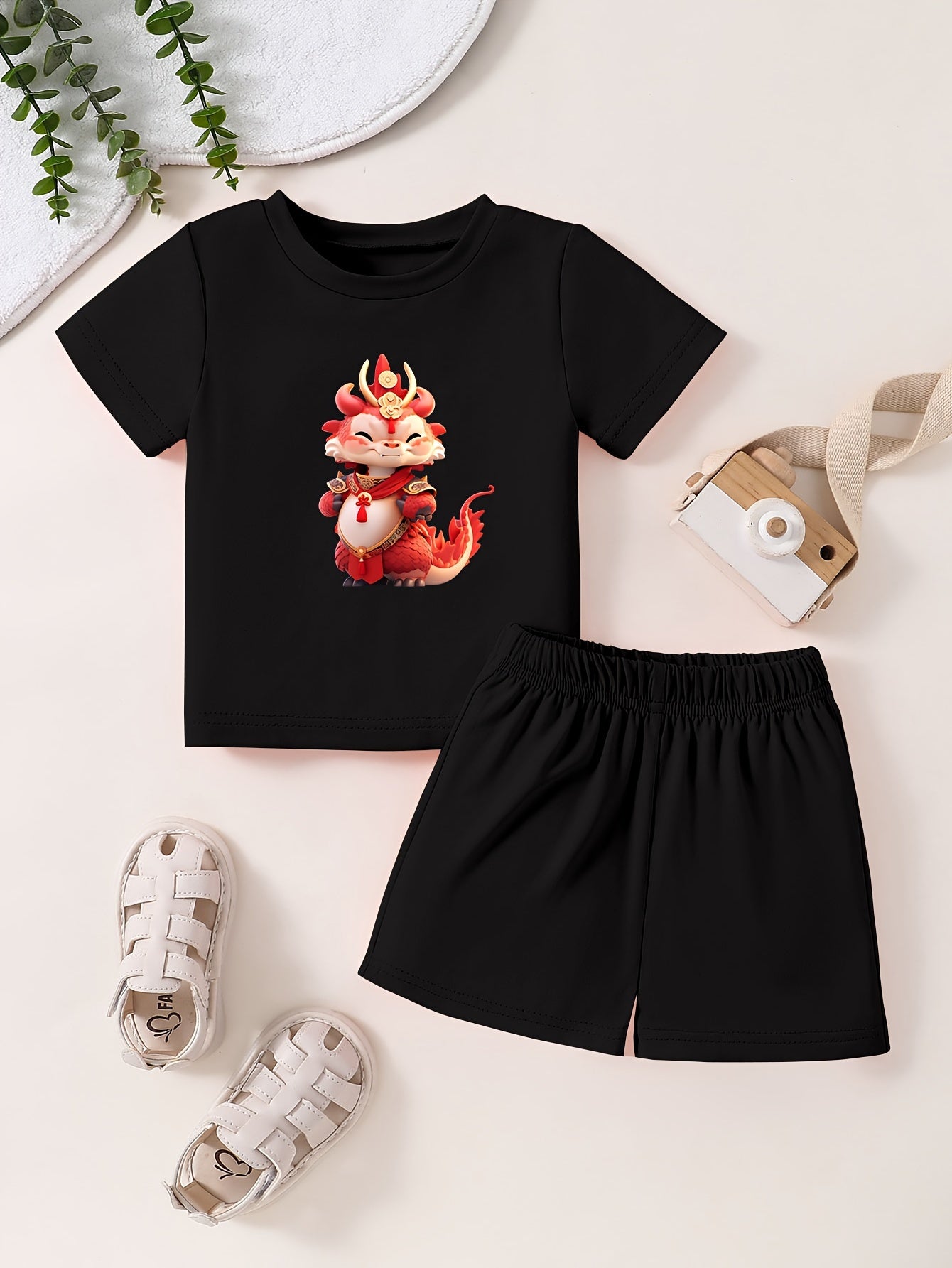 Toddler Kid Cartoon T-shirt & Shorts Set