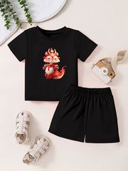 Toddler Kid Cartoon T-shirt & Shorts Set