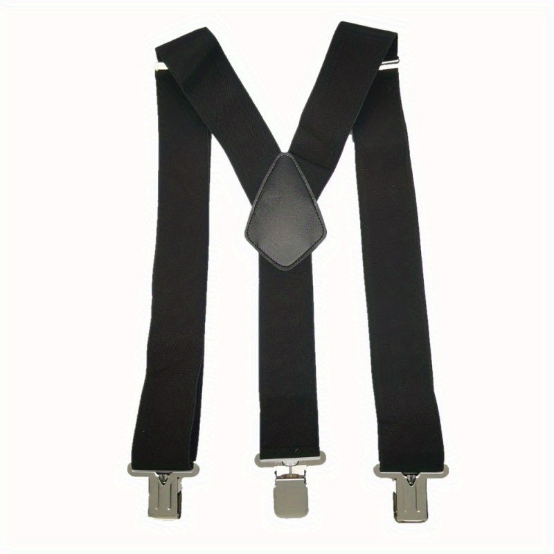 Men's Strong Clips On Suspenders Wide High Elastic Adjustable Braces