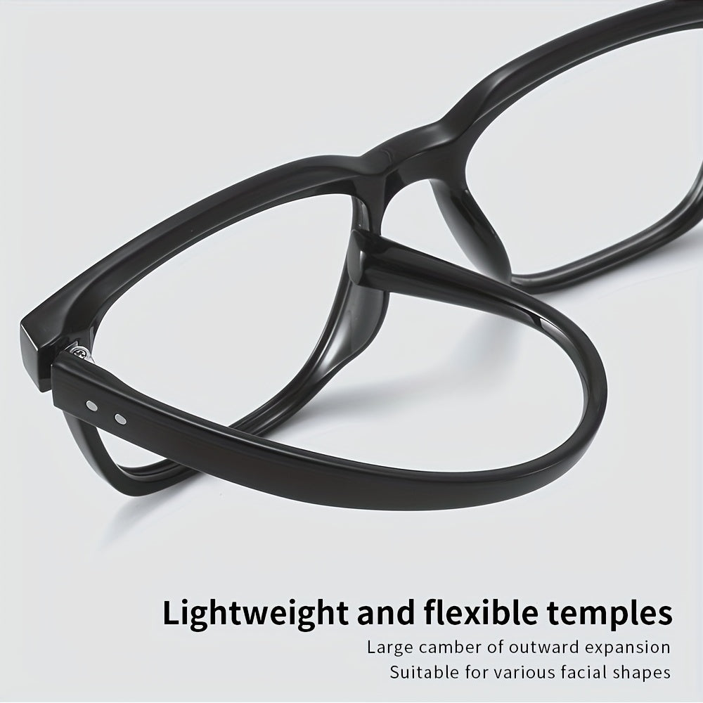 ZanyLen Men's Anti-Light Glasses Large Frame with Case & Cloth & Bag