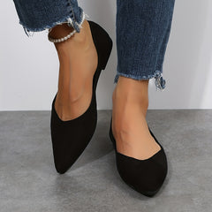Women's Pointed Toe Ballet Flats Soft Sole Slip On Shoes