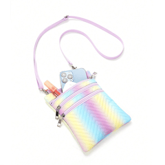 Girls Mini Quilted Crossbody Bag Waterproof Shoulder Bag Coin Purse Wallet