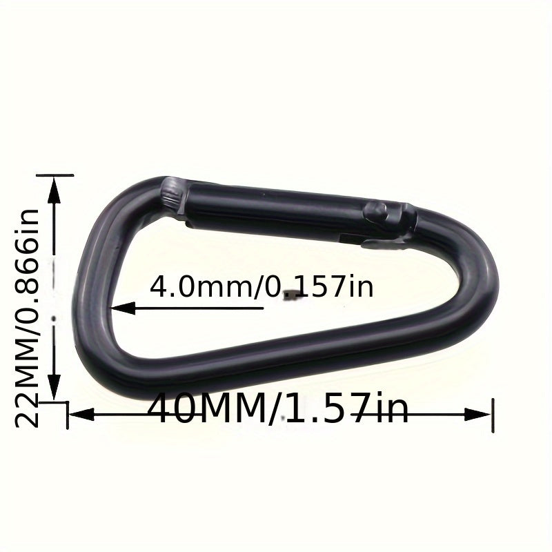 6pcs D Ring Keychain Clip Aluminum Alloy Snap Hook Buckle Keyring