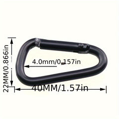 6pcs D Ring Keychain Clip Aluminum Alloy Snap Hook Buckle Keyring