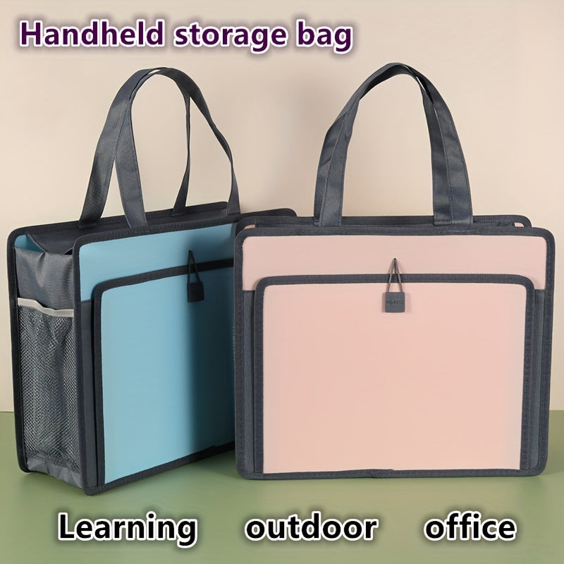 Handheld Waterproof Book Bag - Large Capacity Zipper Tutoring Bag