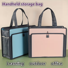 Handheld Waterproof Book Bag - Large Capacity Zipper Tutoring Bag