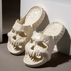 Men's Lightweight Skull Slides Casual Slippers