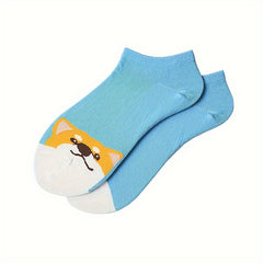 Men's Pattern Liner Anklets Cotton Blend Socks