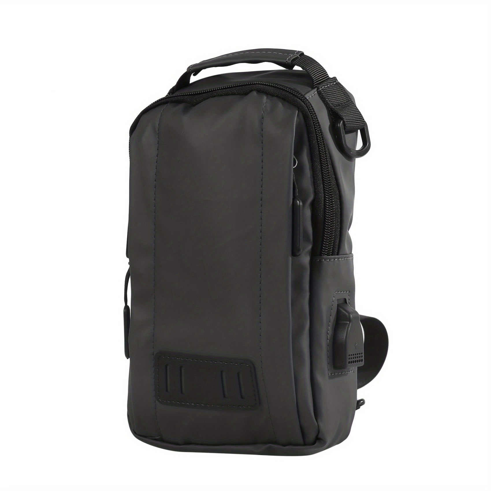 Men's Multifunctional Chest Bag USB Charging Waterproof Travel Shoulder Bag