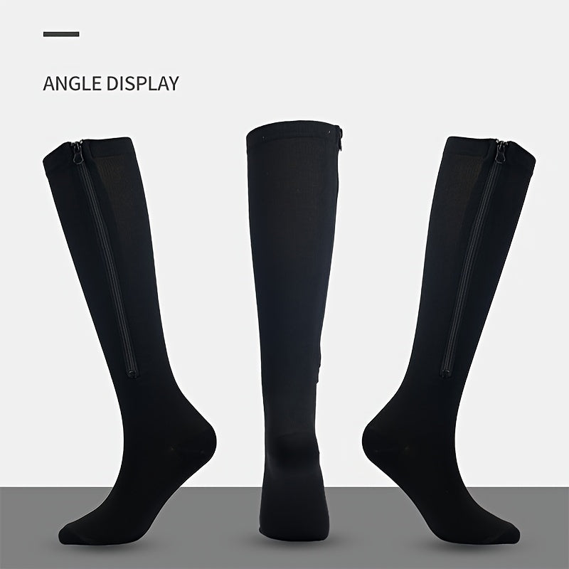 Men's Over Knee High Zip Sport Socks Nylon Blend