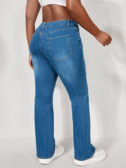 Button Flay High Stretch Jeans