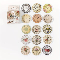 45 Sheets Boxed Stickers Retro Clock Series Creative Advanced Feeling Stickers