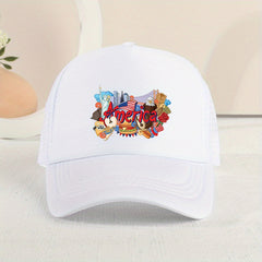 Little Kid's American Baseball Cap Mesh Print Sunshade Peaked Cap Snapback Hat