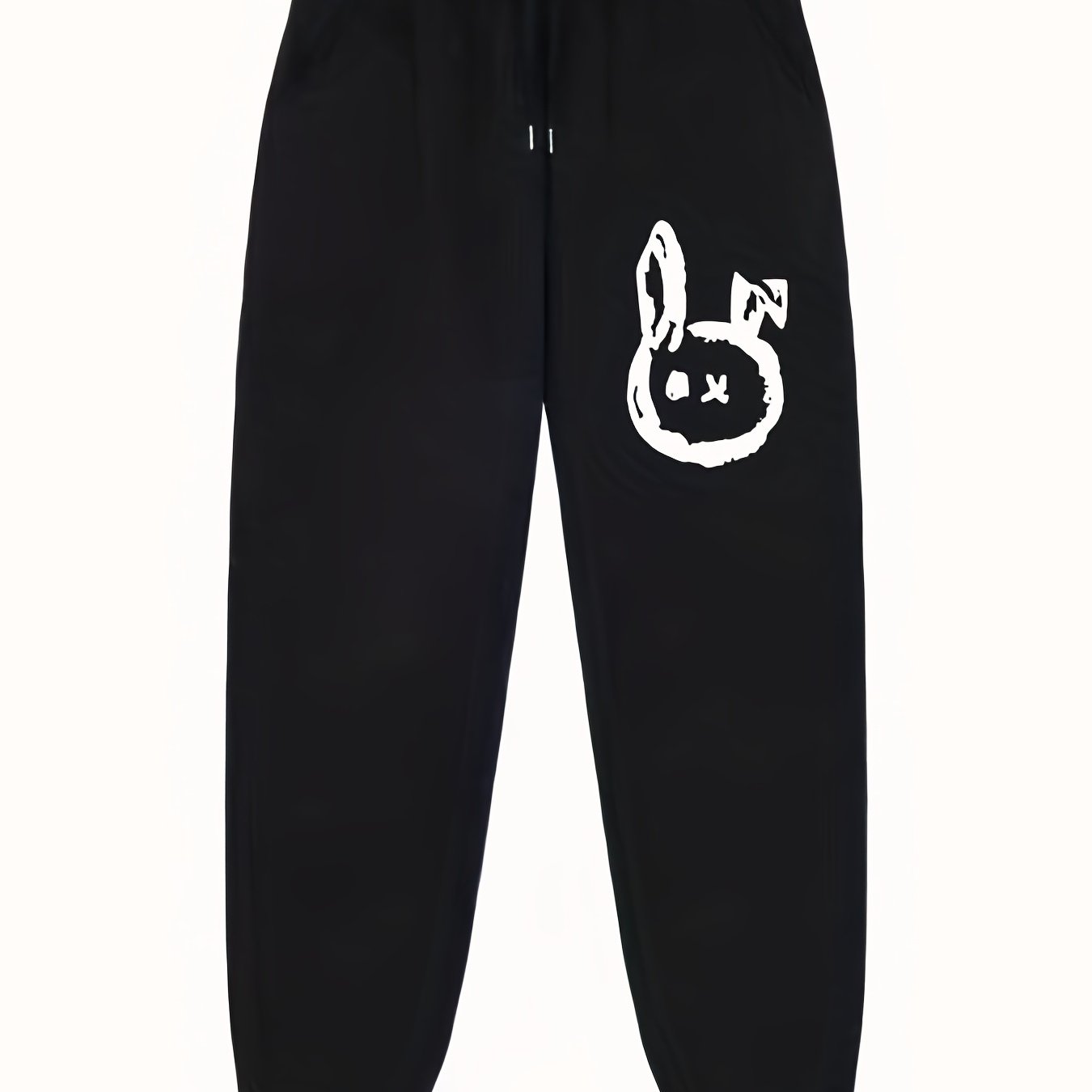 Rabbit Pattern Joggers Loose Fit Drawstring Pants